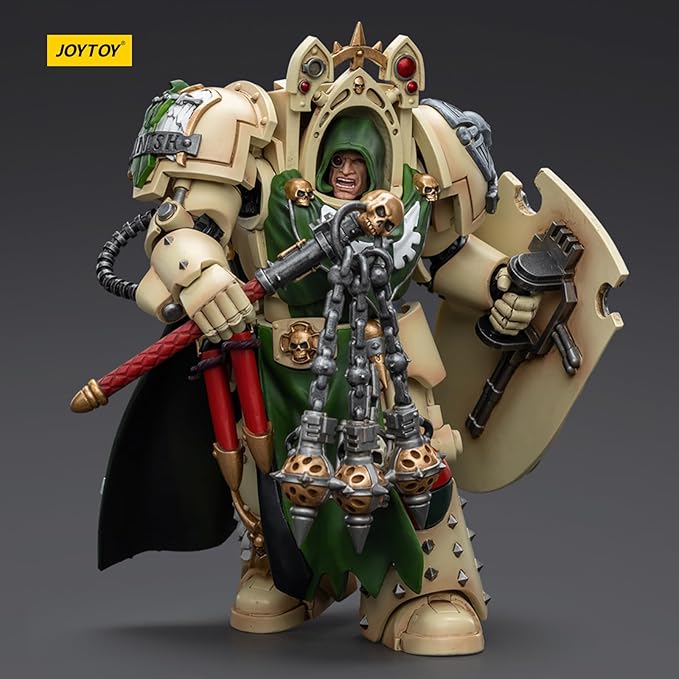 JOYTOY JT9190 40K 1/18 Action Figure Toy, Dark Angels Deathwing Knight Master with Flail of The Unforgiven, 4-inch Gift for Action Figure Lovers & Collectors above - Figurio