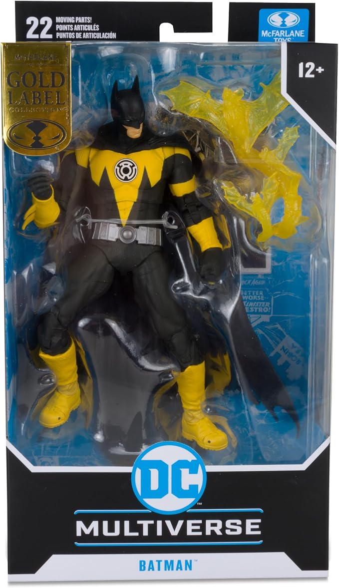 McFarlane Toys Multiverse Batman (Sinestro Corps) Gold Label 7in Action Figure Toys,Yellow (17041) - Figurio