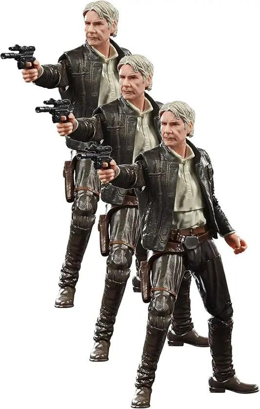 STAR WARS The Black Series Archive Han Solo Toy 6-Inch-Scale The Force Awakens Collectible Action Figure, Toys for Kids 4 and Up (Pack of 3) - Figurio