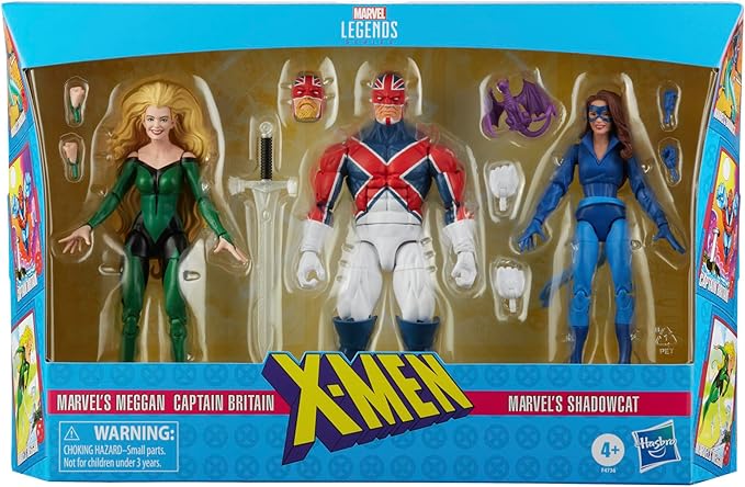 Marvel Legends Series Excalibur Multipack, includes Captain Britain, Meggan, Shadowcat, 9 Accessories - Figurio