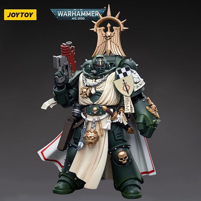 JOYTOY 1/18 Warhammer 40,000 4 inch Action Figure Dark Angels Master with Power Fist Collection Model - Figurio