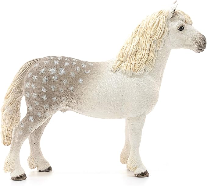 Schleich Farm World, Farm Animal Horse Toys for Kids and Toddlers, Welsh Pony Stallion Toy Figurine, Ages 3+ - Figurio