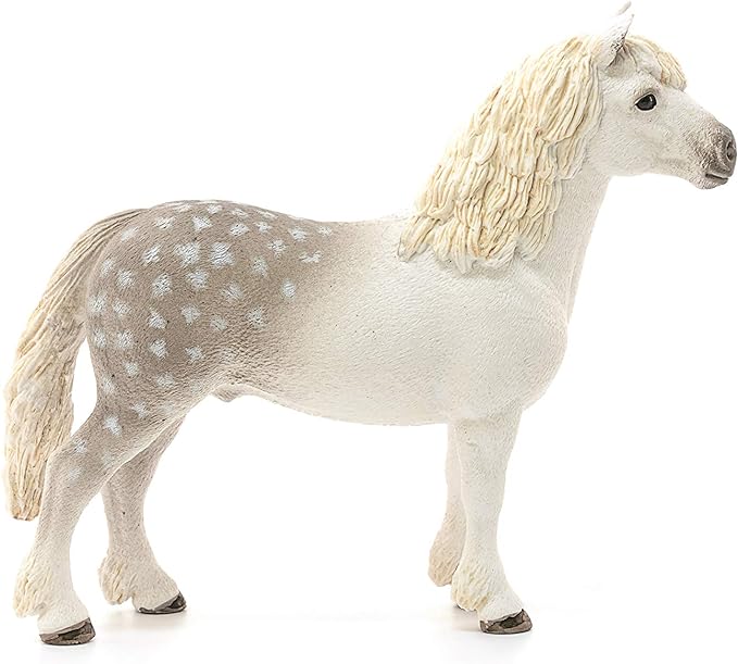 Schleich Farm World, Farm Animal Horse Toys for Kids and Toddlers, Welsh Pony Stallion Toy Figurine, Ages 3+ - Figurio