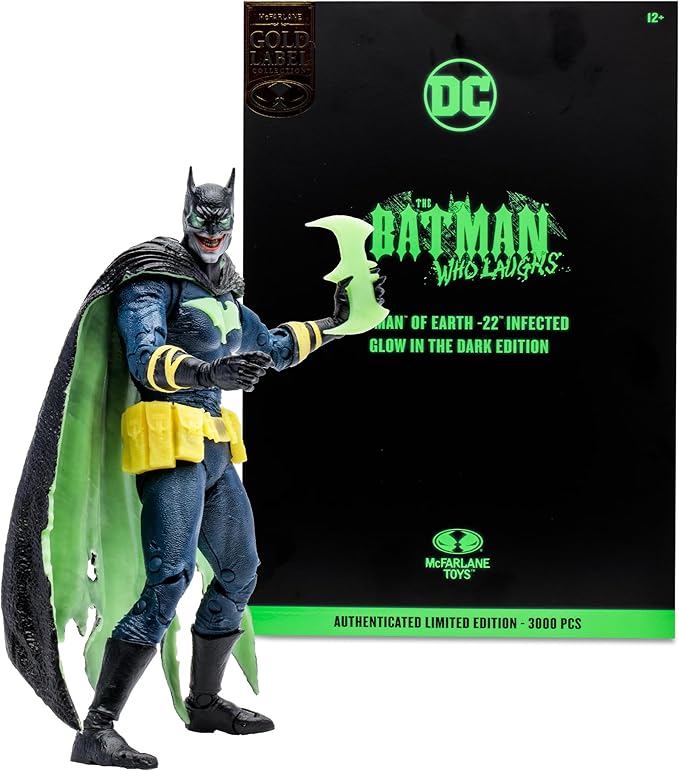 McFarlane Toys - DC Multiverse Batman of Earth -22 Infected Glow in The Dark Edition 7in Action Figure, Gold Label, Amazon Exclusive - Figurio