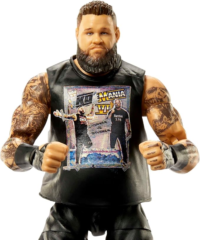 Mattel WWE Kevin Owens Elite Collection Action Figure, Deluxe Articulation & Life-like Detail with Iconic Accessories, 6-inch - Figurio