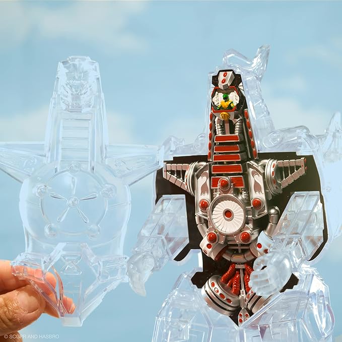 Super7 Super Cyborg Mighty Morphin Power Rangers Dragonzord (Clear) - 11" Power Rangers Action Figure Classic TV Show Collectibles and Retro Toys - Figurio