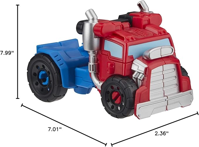 Transformers Playskool Heroes Rescue Bots Academy Optimus Prime Converting Toy, 4.5-Inch Action Figure, Toys for Kids Ages 3 and Up - Figurio