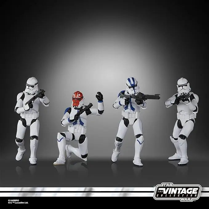 STAR WARS The Vintage Collection Phase II Clone Trooper, AHSOKA 3.75 Inch Collectible Action Figure 4-Pack - Figurio