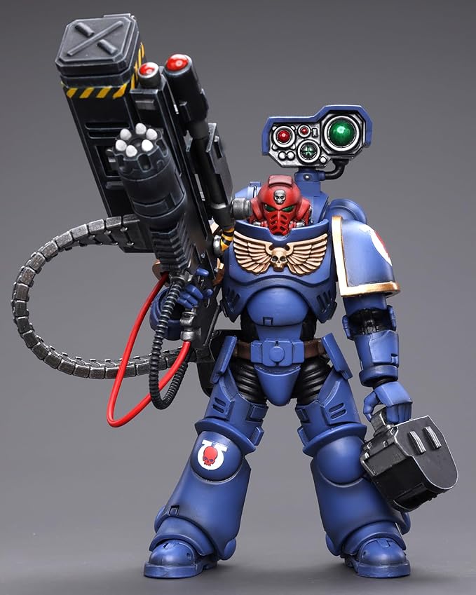 JOYTOY Warhammer 40K 1/18 Action Figures, Ultramarines Desolation Sergeant with Vengor Launcher Perfect for Collectors & Decor, Ideal Gift for Birthdays, Christmas, Character Figure - JT8803 - Figurio