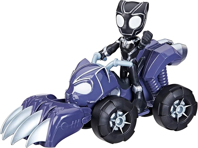 Spidey and his Amazing Friends Marvel Black Panther, Panther Patroller Toy Set with Action Figure and Vehicle, Super Hero Toys for Kids 3 and Up - Figurio