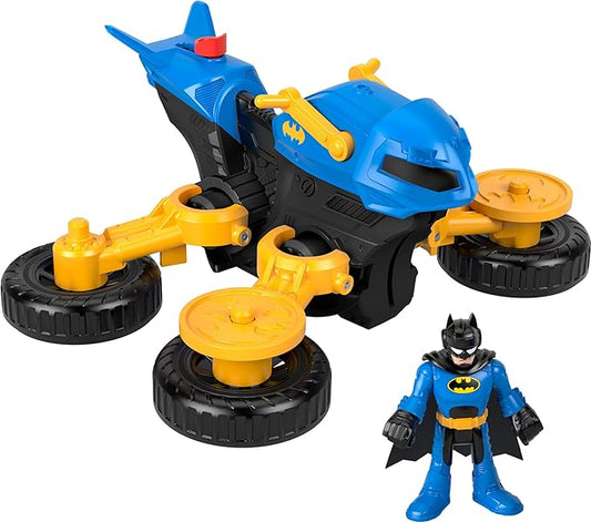 Fisher-Price Imaginext DC Super Friends Batman Toy Figure and Transforming Batcycle for Pretend Play Kids Ages 3+ Years - Figurio