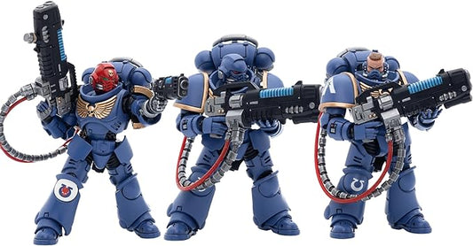 JOYTOY 1/18 Action Figure Ultramarines Hellblasters (Set of 3 Figures) Collection Model - Figurio