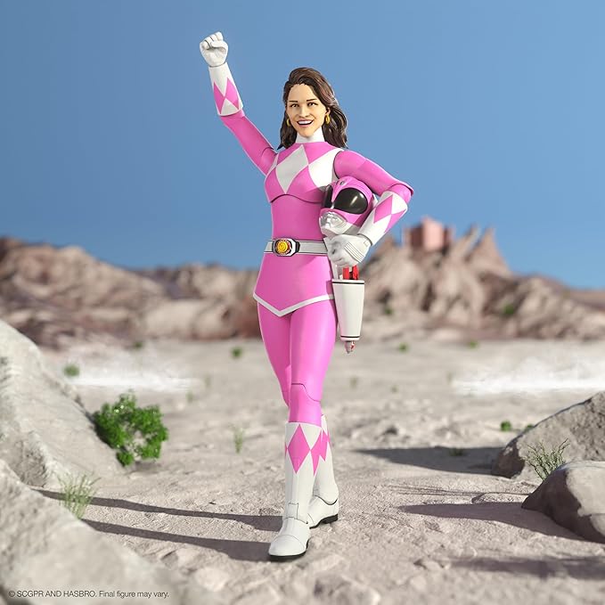 Super7 ULTIMATES! Mighty Morphin Power Rangers Pink Ranger - 7" Power Rangers Action Figure with Accessories Classic TV Show Collectibles - Figurio