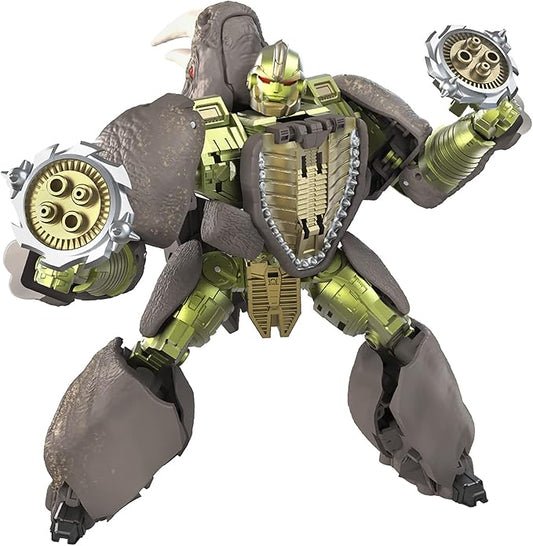 Transformers Toys Generations War for Cybertron: Kingdom Voyager WFC-K27 Rhinox Action Figure - Kids Ages 8 and Up, 7-inch - Figurio