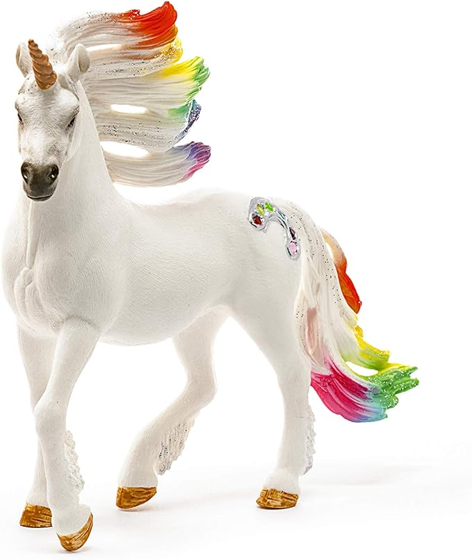 Schleich bayala Unicorn Toys for Girls and Boys Rainbow Unicorn Stallion, Ages 5+ - Figurio