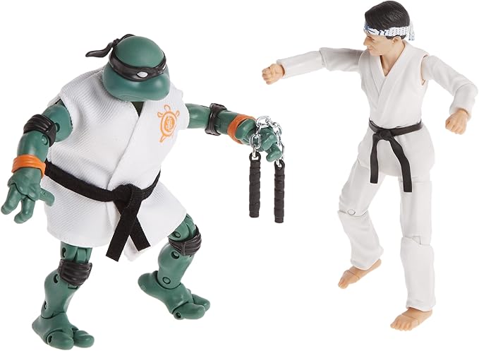 Teenage Mutant Ninja Turtles vs. Cobra Kai Mikey vs. Daniel LaRusso 2 Pack - Figurio