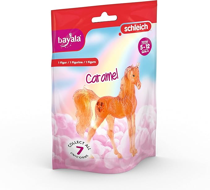 Schleich bayala, Collectible Unicorn Toy Figure for Girls and Boys, Caramel Unicorn Figurine (Dessert Series), Ages 5+ - Figurio