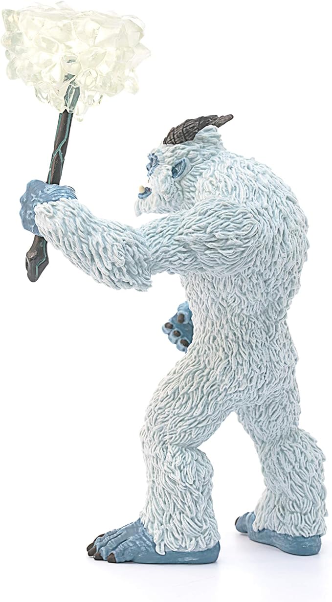 Schleich Eldrador Creatures Mythical Ice Creature with Frozen Hammer Figurine - Icy Monster Action Toy with Movable Arms and Ice Hammer Accessory, Durable Toy for Boys and Girls, Gift for Kids Ages 7+ - Figurio