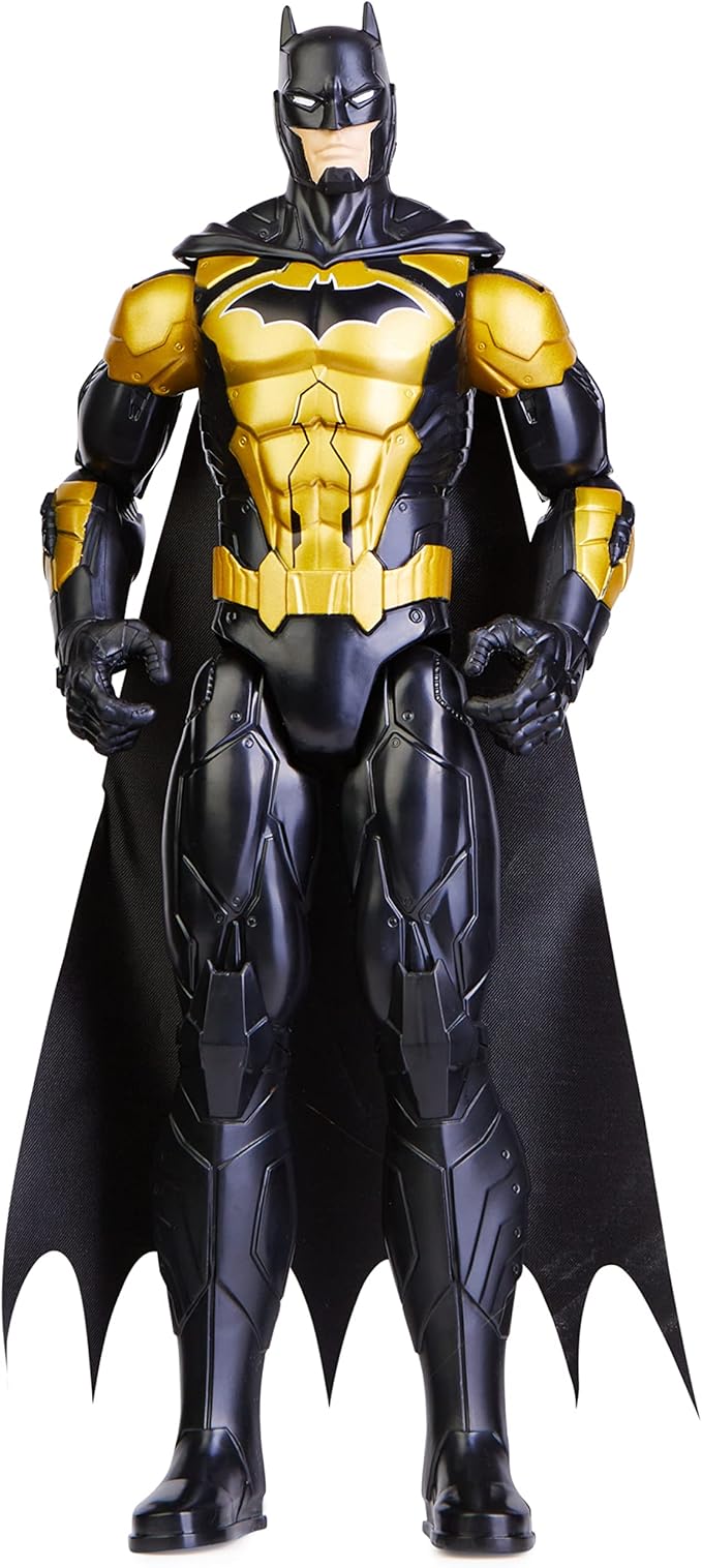 Batman 12-inch Attack Tech Batman Action Figure (Black Suit), Kids Toys for Boys and Girls Ages 3 and up - Figurio