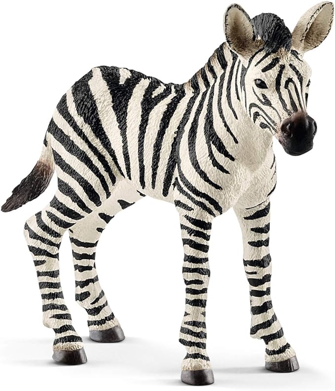 Schleich Wild Life, Animal Figurine, Animal Toys for Boys and Girls 3-8 Years Old, Zebra Foal, Ages 3+ - Figurio