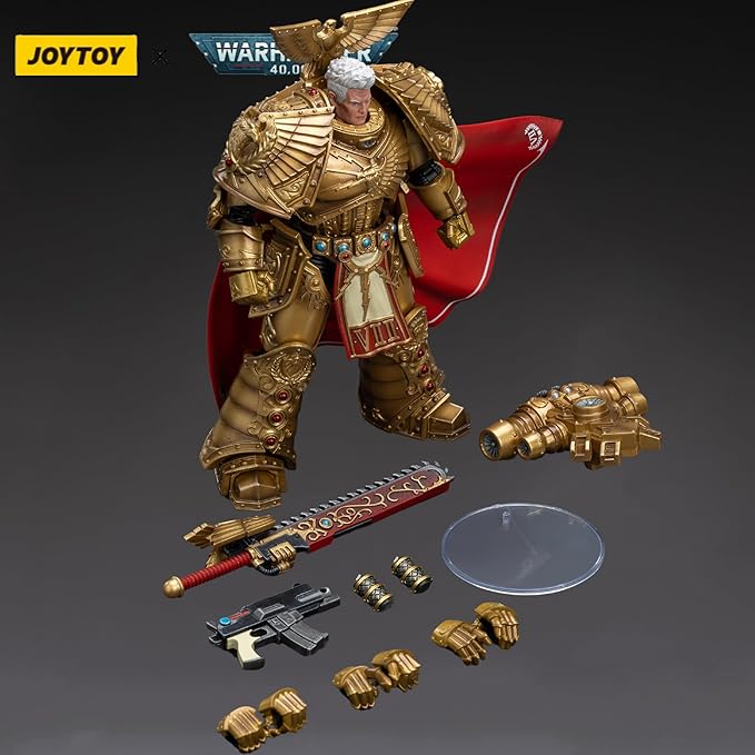 JOYTOY Warhammer 40,000 1/18 Action Figure 7- Inch Imperial Fists Rogal Dorn Primarch of The Vllth Legion Collection Model Birthday Gifts - Figurio