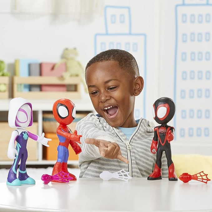 Spidey and his Amazing Friends Supersized Hero Multipack, 3 Large Action Figures, Marvel Preschool Super Hero Toy, Ages 3 and Up, 9 Inches (Amazon Exclusive) - Figurio