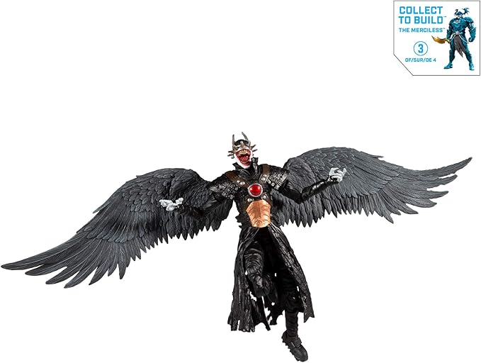 DC Multiverse Batman Who Laughs with Sky Tyrant Wings 7" Action Figure and Build-A Parts for 'The Merciless' Figure - Figurio