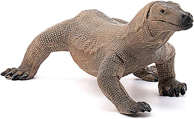 Schleich Wild Life Realistic Komodo Dragon Animal Figurine - Authentic Detailed Wild Komodo Dragon Toy for Boys and Girls Education Imagination and Play, Highly Durable Gift for Kids Ages 3+ - Figurio