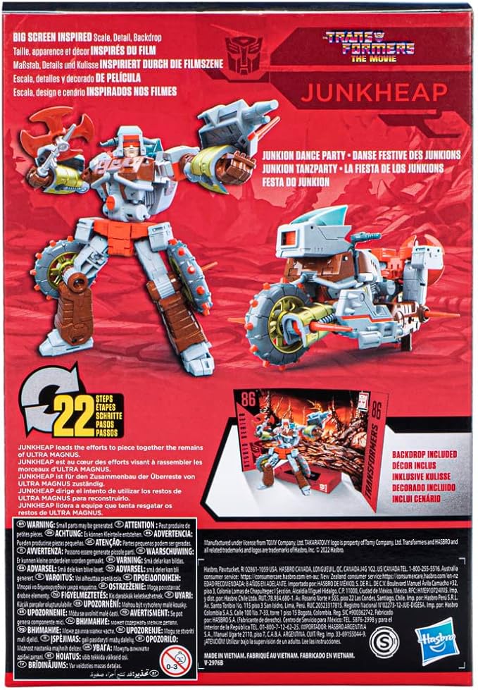 Transformers Toys Studio Series 86-14 Voyager Class The The Movie 1986 Junkheap Action Figure - Ages 8 and Up, 6.5-inch - Figurio