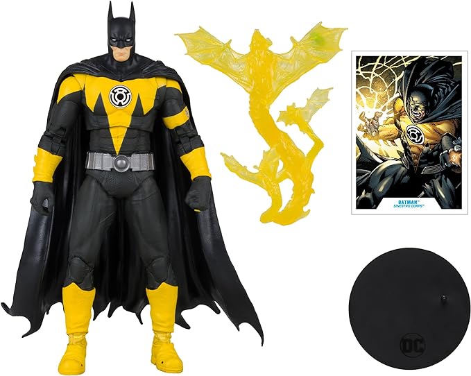 McFarlane Toys Multiverse Batman (Sinestro Corps) Gold Label 7in Action Figure Toys,Yellow (17041) - Figurio