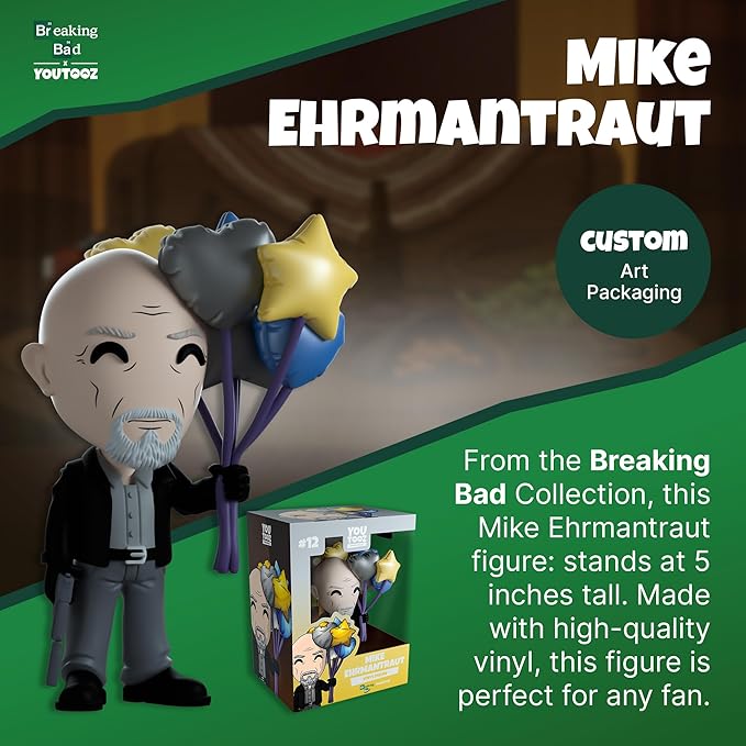 Youtooz Breaking Bad Mike Ehrmantraut 5" Inch, Mike Ehrmantraut Vinyl Figure, Collectible Mike Ehrmantraut from Breaking Bad by Youtooz Breaking Bad Collection - Figurio