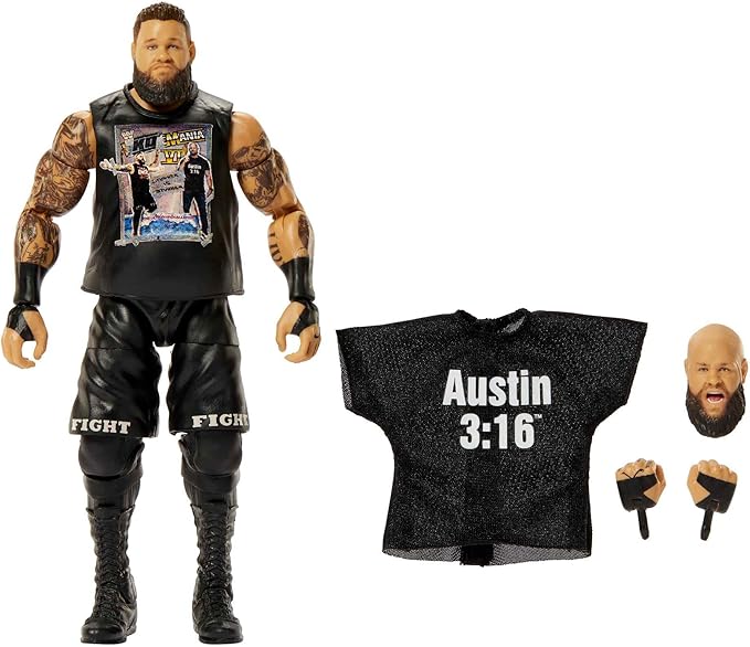 Mattel WWE Kevin Owens Elite Collection Action Figure, Deluxe Articulation & Life-like Detail with Iconic Accessories, 6-inch - Figurio