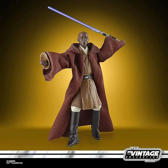 STAR WARS The Vintage Collection Mace Windu Toy VC35, 3.75-Inch-Scale Attack of The Clones Action Figure, Toy Kids Ages 4 and Up - Figurio