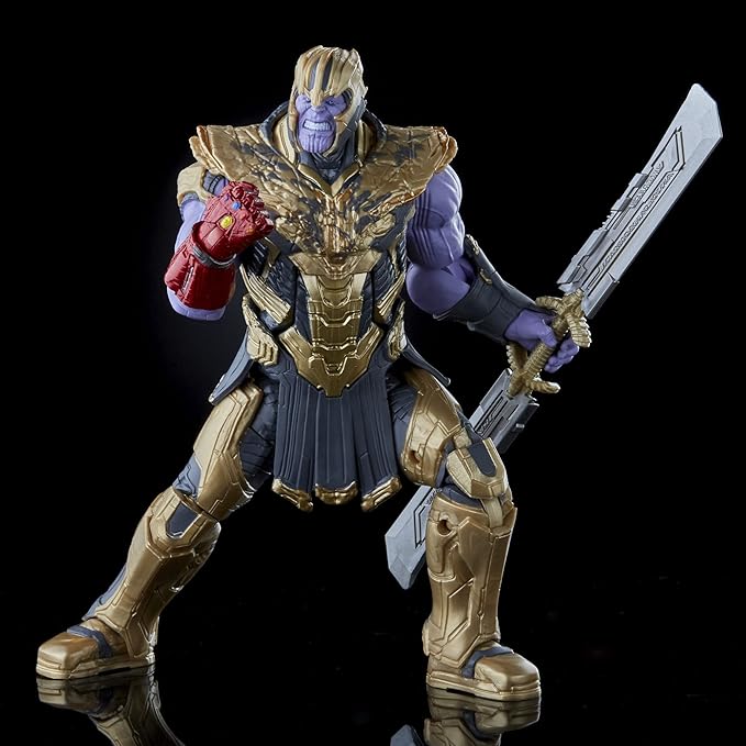 Marvel Hasbro Legends Series 6-inch Scale Action Figure 2-Pack Toy Iron Man Mark 85 vs. Thanos, Infinity Saga Character, Premium Design, 2 Figures and 8 Accessories - Figurio