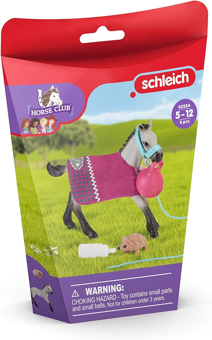 Schleich Horse Club, Horse Toys for Girls and Boys, Playful Foal Horse Set with Horse Toy and Accessories, 6 pieces, Ages 5+ - Figurio