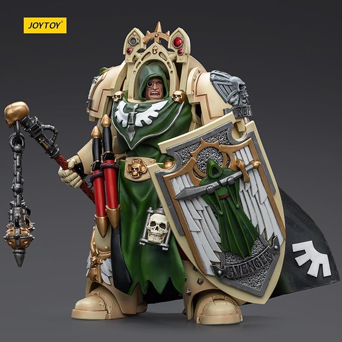 JOYTOY JT9190 40K 1/18 Action Figure Toy, Dark Angels Deathwing Knight Master with Flail of The Unforgiven, 4-inch Gift for Action Figure Lovers & Collectors above - Figurio