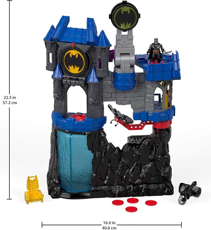 Fisher-Price Imaginext DC Super Friends Batman Toy, Wayne Manor Batcave Playset with Figure & Batcyle for Pretend Play Kids Ages 3+ Years (Amazon Exclusive) - Figurio