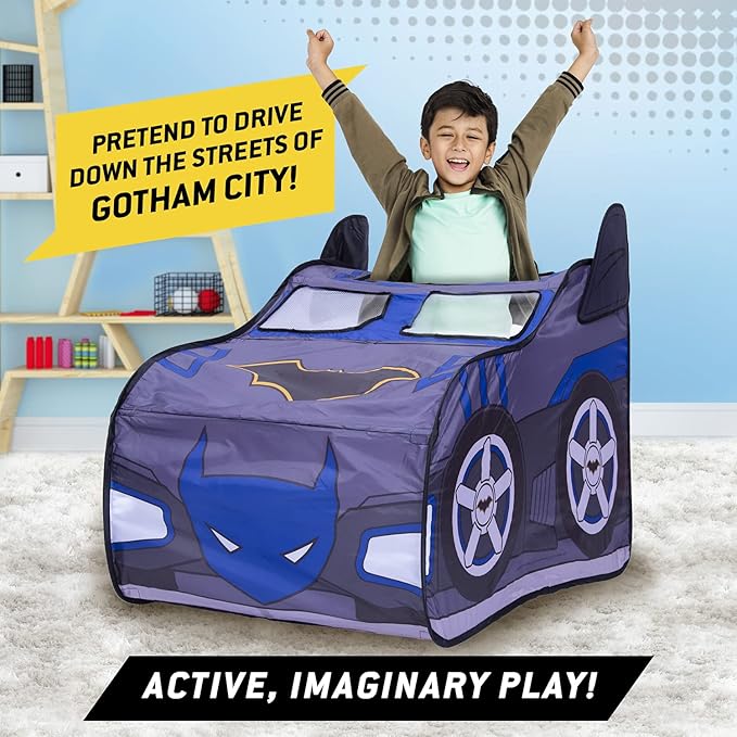 Batman Batmobile Pop Up Tent – Large Indoor Playhouse for Kids | Folds for Easy Storage with Carrying Bag Included | Amazon Exclusive – Sunny Days Entertainment - Figurio