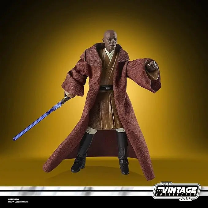 STAR WARS The Vintage Collection Mace Windu Toy VC35, 3.75-Inch-Scale Attack of The Clones Action Figure, Toy Kids Ages 4 and Up - Figurio