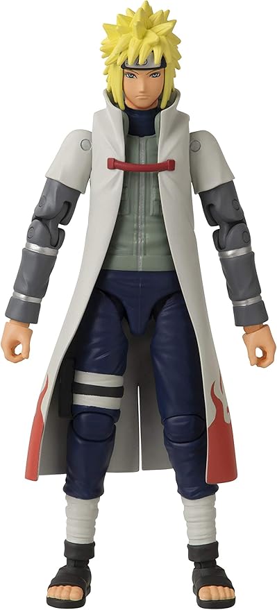 BANDAI Anime Heroes Official Naruto Shippuden Action Figure - Namikaze Minato - Poseable Action Figure with Swappable Hands and Accessories 36905, Multi-Colored - Figurio