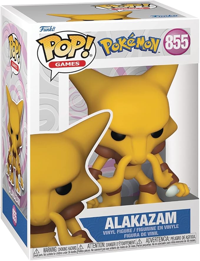 Pokemon - Alakazam Pop! Vinyl Figure (Bundled with Compatible Pop Box Protector Case) - Figurio