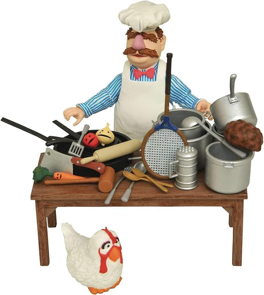 DIAMOND SELECT TOYS The Muppets: Swedish Chef Deluxe Figure Set,Multi-color - Figurio