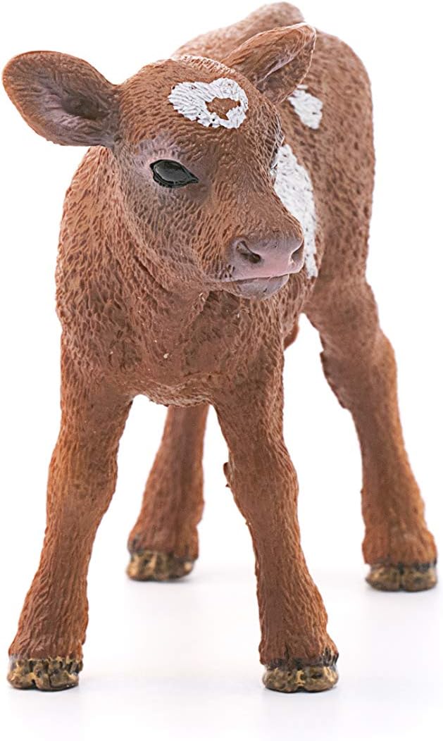 Schleich Farm World, Farm Animal Toys for Kids and Toddlers, Texas Longhorn Baby Cow Toy, Ages 3+ - Figurio