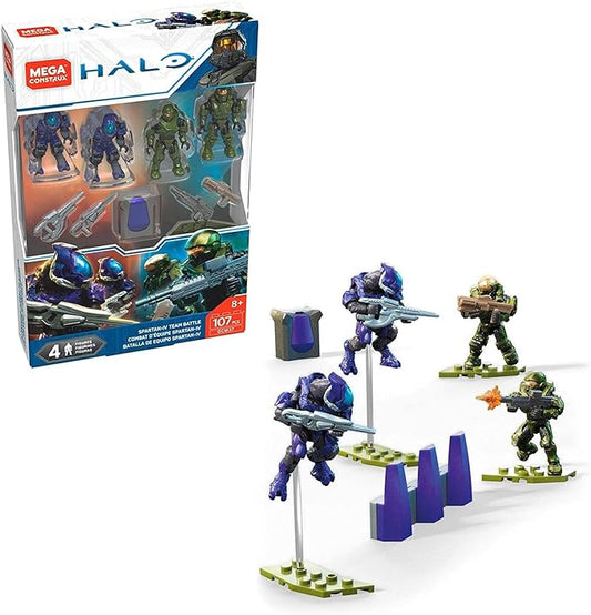 Mega Construx Halo Spartan-IV Team Battle Micro Action Figure Building Set - Figurio