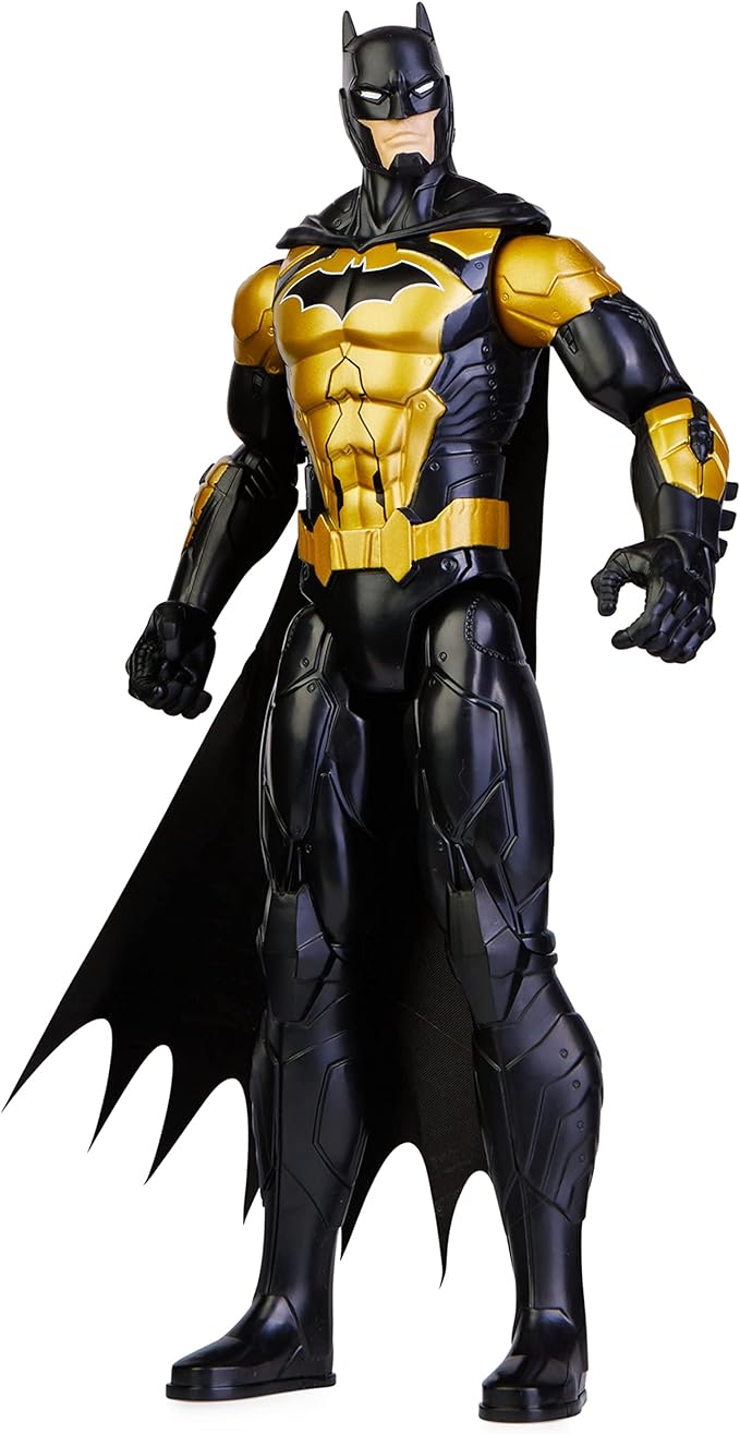 Batman 12-inch Attack Tech Batman Action Figure (Black Suit), Kids Toys for Boys and Girls Ages 3 and up - Figurio