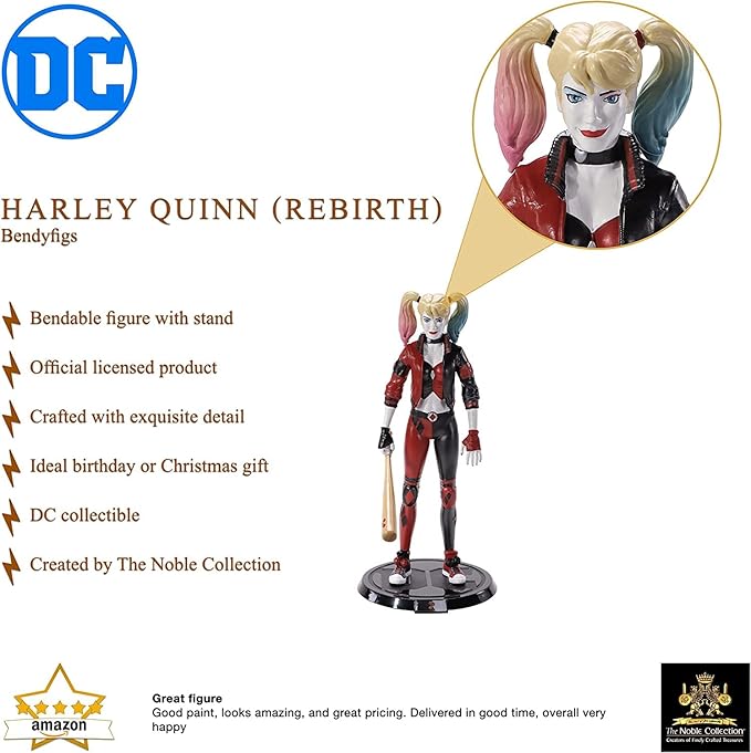 BendyFigs The Noble Collection DC Harley Quinn - Figurio