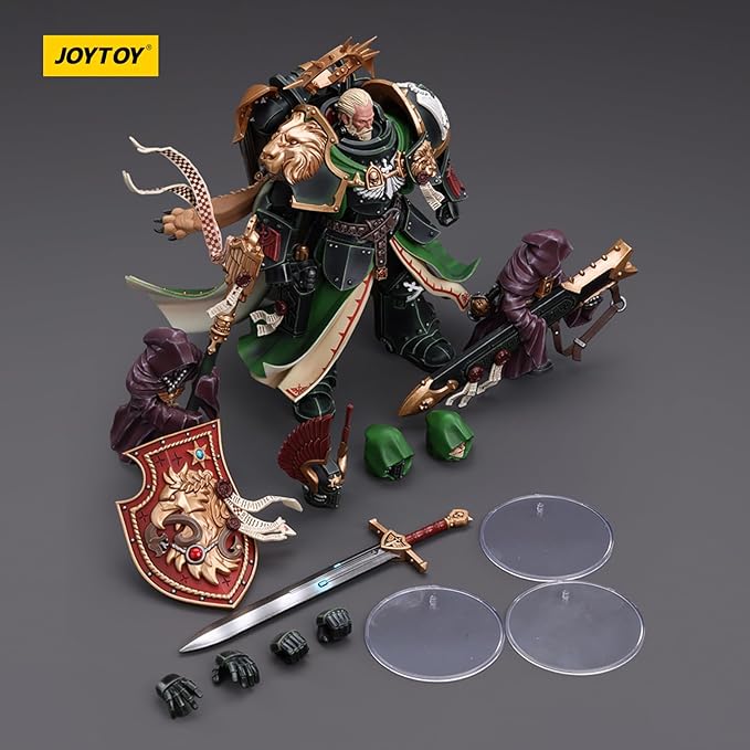 JOYTOY JT7882 40K 1/18 Action Figure Toy, Dark Angels Primarch Lion El‘Jonson, 7.12 inch Gift for Action Figure Lovers & Collectors above - Figurio