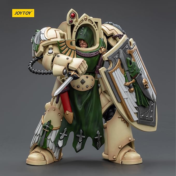 JOYTOY JT9206 40K 1/18 Action Figure Toy, Dark Angels Deathwing Knight with Mace of Absolution 1, 4-inch Gift for Action Figure Lovers & Collectors above - Figurio