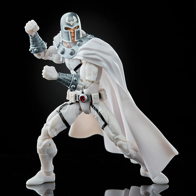 Marvel Hasbro Legends Series X-Men 6-inch Collectible Magneto Action Figure Toy, Premium Design and 2 Accessories, Ages 4 and Up, White - Figurio