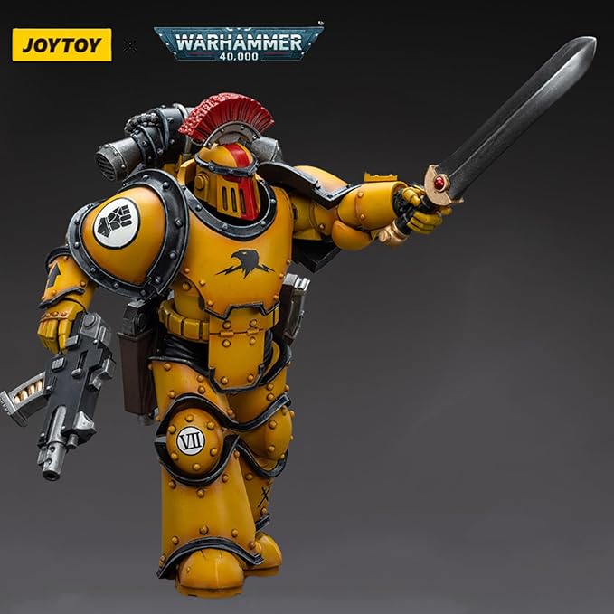 JOYTOY Warhammer 40,000 1/18 Action Figure Imperial Fists Legion MkIII Tactical Squad Sergeant with Power Sword Collection Model Christmas Birthday Gifts - Figurio